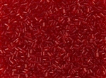 #1 Bugle 3mm Japanese Toho Glass Beads - Ruby Transparent #5B