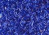 #1 Bugle 3mm Japanese Toho Glass Beads - Cobalt Blue Silver Lined #28