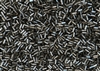 #1 Bugle 3mm Japanese Toho Glass Beads - Black Diamond Silver Lined #29B