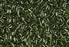 #1 Bugle 3mm Japanese Toho Glass Beads - Olivine Silver Lined #37