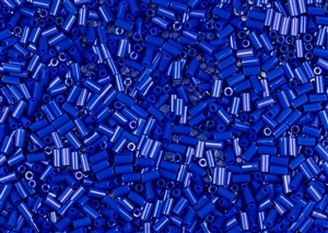 #1 Bugle 3mm Japanese Toho Glass Beads - Royal Blue Opaque #48