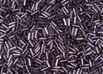 #1.5 Bugle 4.5mm Japanese Toho Glass Beads - Purple Amethyst Silver Lined #39