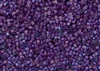 1.5mm Japanese Toho Cube Beads - Purple Lined Amethyst Transparent #928