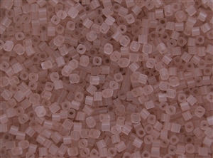 2mm Japanese Toho Cube Beads - Light Pink Transparent Matte #11F