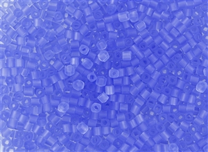 2mm Japanese Toho Cube Beads - Light Sapphire Transparent Matte #13F