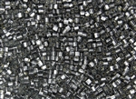 2mm Japanese Toho Cube Beads - Black Diamond Silver Lined #29B