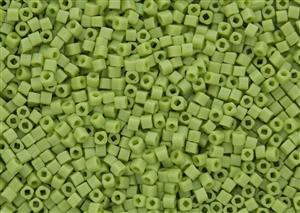 2mm Japanese Toho Cube Beads - Lime Green Opaque #44