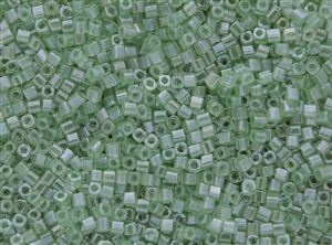 2mm Japanese Toho Cube Beads - Baby Light Green Ceylon Pearl #144