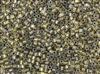 2mm Japanese Toho Cube Beads - Lt Bronze Lined Crystal Rainbow #262
