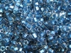 2mm Japanese Toho Cube Beads - Blue Lined Crystal Luster #263