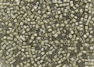 2mm Japanese Toho Cube Beads - Beige Lined Crystal #369