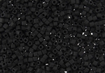 3mm Japanese Toho Cube Beads - Opaque Jet Black Matte #49F