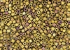 3mm Japanese Toho Cube Beads - Gold Iris Metallic Carnival Matte #513F