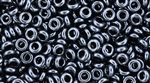 8/0 Demi Round Toho Japanese Seed Beads - Hematite Metallic #81