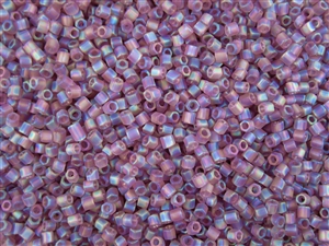 8/0 HEX Japanese Toho Seed Beads - Lt Amethyst Transparent Rainbow Matte #166F