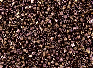 8/0 HEX Japanese Toho Seed Beads - Burnished Red Bronze Metallic #224