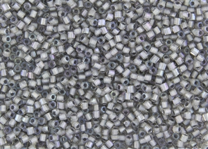 8/0 HEX Japanese Toho Seed Beads - Grey Lined Crystal Rainbow #261