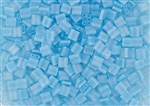 Miyuki Tila 5mm Glass Beads - Transparent Aqua Matte AB #TL148FR