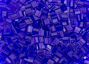 Miyuki Tila 5mm Glass Beads - Transparent Cobalt #TL151