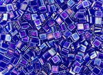 Miyuki Tila 5mm Glass Beads - Transparent Cobalt AB #TL177