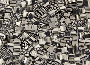 Miyuki Tila 5mm Glass Beads - Nickel Plated Metallic #TL190