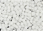 Miyuki Tila 5mm Glass Beads - Opaque White Matte AB #TL402FR