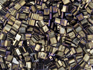 Miyuki Tila 5mm Glass Beads - Brown Iris Metallic #TL458