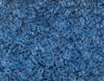 Miyuki Half Tila Bricks 2.5x5mm Glass Beads - Transparent Aqua #TLH148