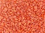 Miyuki Half Tila Bricks 2.5x5mm Glass Beads - Opaque Orange Matte AB #TLH406FR
