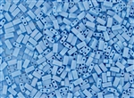 Miyuki Half Tila Bricks 2.5x5mm Glass Beads - Opaque Blue Turquoise Matte AB #TLH413FR