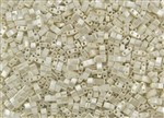 Miyuki Half Tila Bricks 2.5x5mm Glass Beads - Opaque Antique Ivory Ceylon Pearl #TLH592