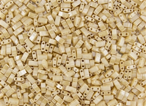 Miyuki Half Tila Bricks 2.5x5mm Glass Beads - Light Caramel Ceylon #TLH593