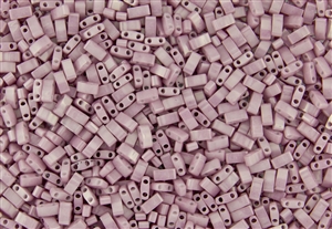 Miyuki Half Tila Bricks 2.5x5mm Glass Beads - Opaque Antique Rose Luster #TLH599