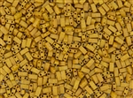 Miyuki Half Tila Bricks 2.5x5mm Glass Beads - Opaque Mustard Matte #TLH2312