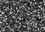 Miyuki Half Tila Bricks 2.5x5mm Glass Beads - Chrome Metallic #TLH55036