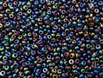 3MM Magatama Toho Japanese Seed Beads - Jet Black Iris Metallic #86