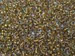 3MM Magatama Toho Japanese Seed Beads - Bronze Lined Crystal Rainbow #262