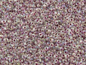 3MM Magatama Toho Japanese Seed Beads - Crystal Rainbow Strawberry Lined #771