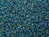 3MM Magatama Toho Japanese Seed Beads - Aqua Bronze Lined Rainbow #995
