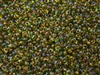 3MM Magatama Toho Japanese Seed Beads - Peridot Bronze Lined Rainbow #996