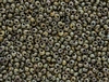 3MM Magatama Toho Japanese Seed Beads - Hybrid Opaque Luster Green Picasso #Y182