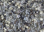 Toho Seed Bead Mix - Tenin - Gray Mix - 6/0 8/0 11/0 Bugles #3211