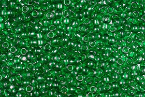 6/0 Toho Japanese Seed Beads - Transparent Grass Green #7B