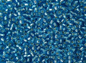 6/0 Toho Japanese Seed Beads - Light Aqua Silver Lined #23