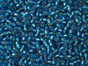 6/0 Toho Japanese Seed Beads - Aqua Silver Lined Matte #23BF