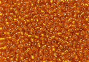 6/0 Toho Japanese Seed Beads - Hyacinth Orange Silver Lined #30B