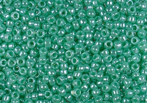 6/0 Toho Japanese Seed Beads - Green Ceylon Pearl #144