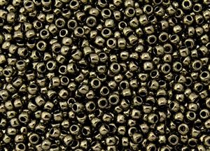 6/0 Toho Japanese Seed Beads - Gold Lustered Dark Chocolate Bronze Metallic #422