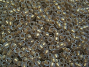 6/0 Toho Japanese Seed Beads - Bronze Lined Crystal Matte #989F