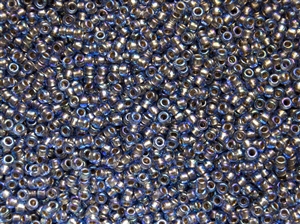 6/0 Toho Japanese Seed Beads - Light Sapphire Bronze Lined Rainbow #997